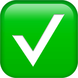 Checkmark in green box emoji